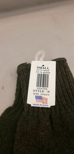 Newberry Knitting Wool/Nylon Blend Liner Gloves Pair Size S Forest Green Glove