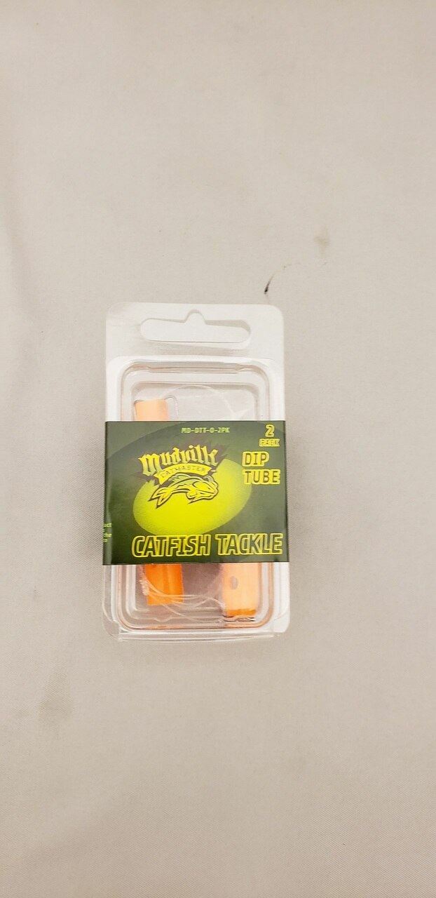 Mudville Catmaster Orange Dip Tube/Bait Catfish Lure w/Treble Hook/Leader 2-Pack