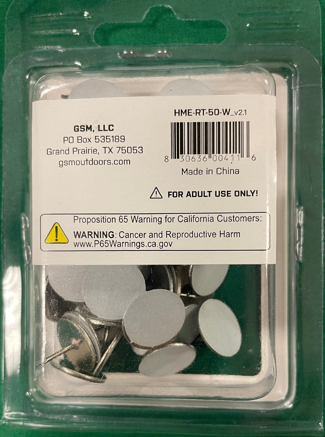 HME Metal Trail Tacks Highly-Reflective White 50-Pack RT-50-W