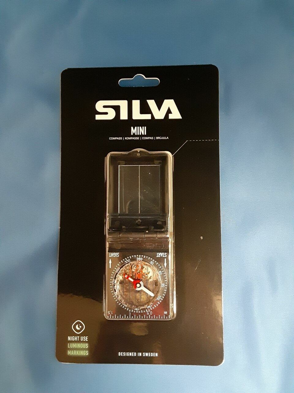 Silva Mini Liquid-Filled Compass w/Scale Lanyard & Mirror Sighting System