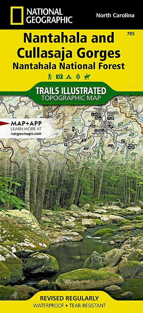 Nantahala Cullasaja Gorges NC Waterproof Topo Map Hiking Camping Waterfall #785