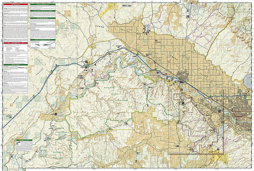 Colorado National Monument Waterproof Topo Map Hiking Camping Trail #208