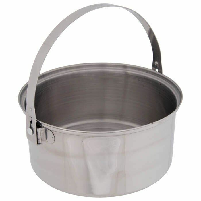 Olicamp AK 3 Qt Stainless Steel Mess Kit Cookset w/Pot--Fry Pan Lid--Stuff Sack