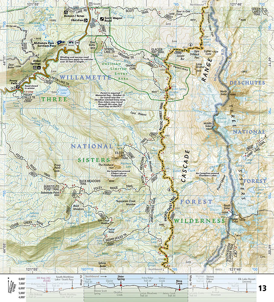PCT Oregon North: Map #1004