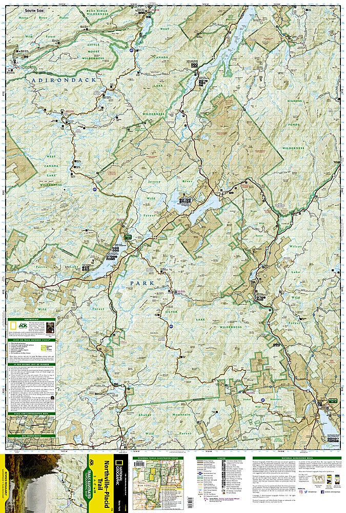 Northville Placid Trail NY Waterproof Topo Map Hiking Backpacking Camping #736