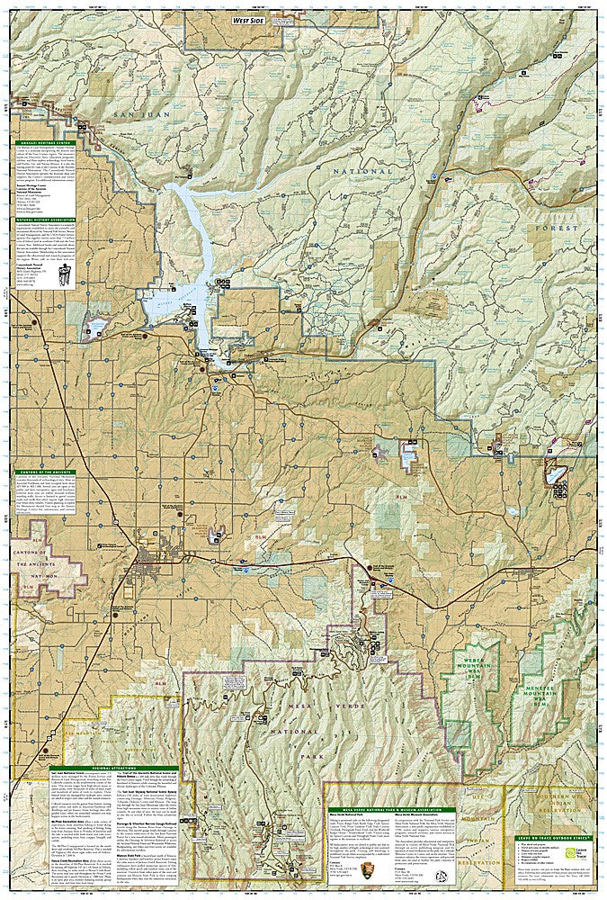 Durango Cortez CO Waterproof Topographic Map Hiking Camping Trail Guide #144