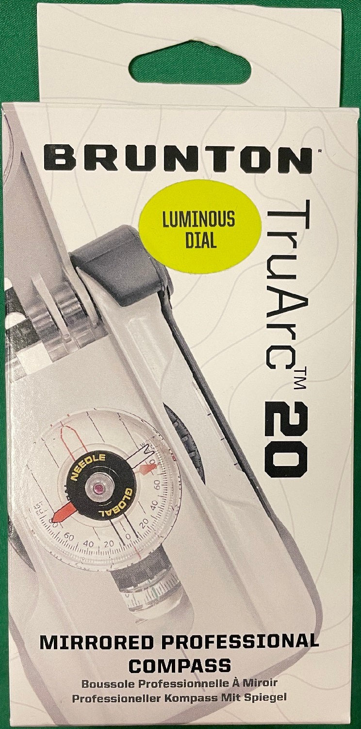 Brunton TruArc 20 Luminescent Sighting Compass w/Lanyard F-TRUARC20-GLOW