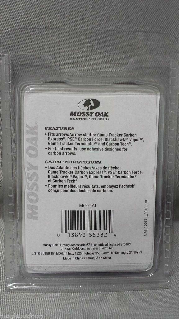 Mossy Oak Carbon Arrow Inserts 12-Pack MO-CAI for Field Points & Broadheads