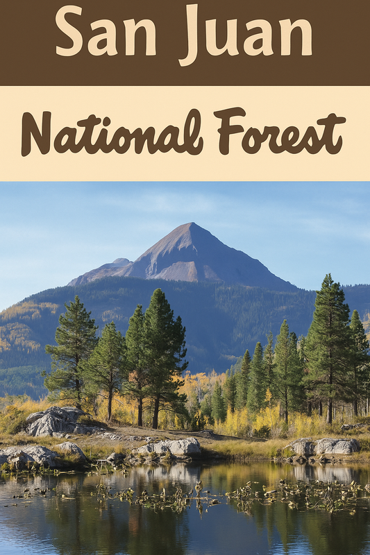 USGS Topographic Map – Colorado San Juan National Forest Hiking & Recreation