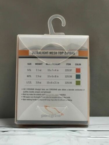 Peregrine Ultralight Mesh-Top Small Zipbag Storage Bag / Sack Orange 329197