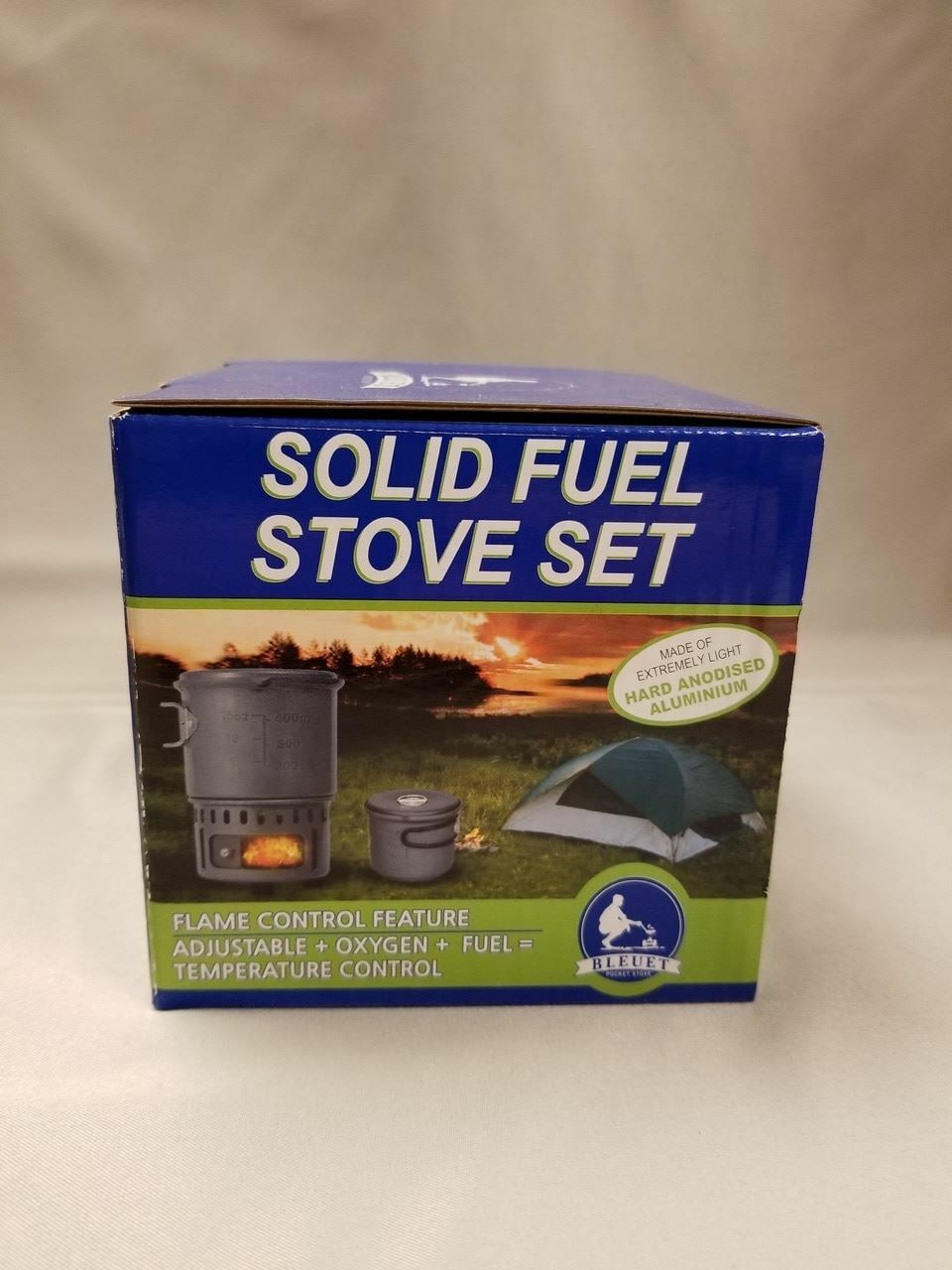 AGS Bleuet Backpacking Aluminum Cookset – Stove, 600ml Pot & Lid Lightweight