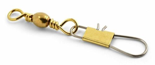 Hurricane Brass Snap Swivel Size 14 - Barrel Swivel w/Interlocking Snap 12-Pack