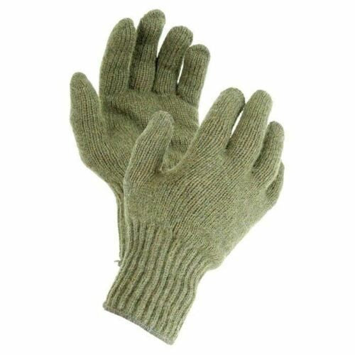 Newberry Knitting Wool/Nylon Blend Liner Gloves Pair Size L Green Glove