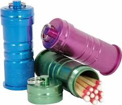 Liberty Mountain Aluminum Waterproof Match Case - Blue