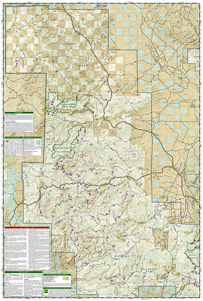 Prescott National Forest AZ Waterproof Map Bundle Pack Hiking Camping