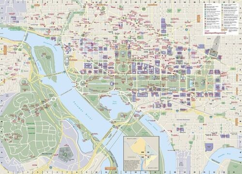 National Geographic City Destination Map Washington D.C. DC00620375