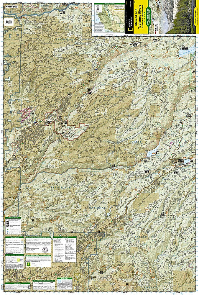 Stanislaus National Forest CA Waterproof Map Bundle Pack Hiking Camping