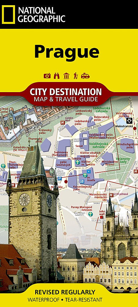 Prague Czech Republic Waterproof City Map Travel Guide Sightseeing Walking