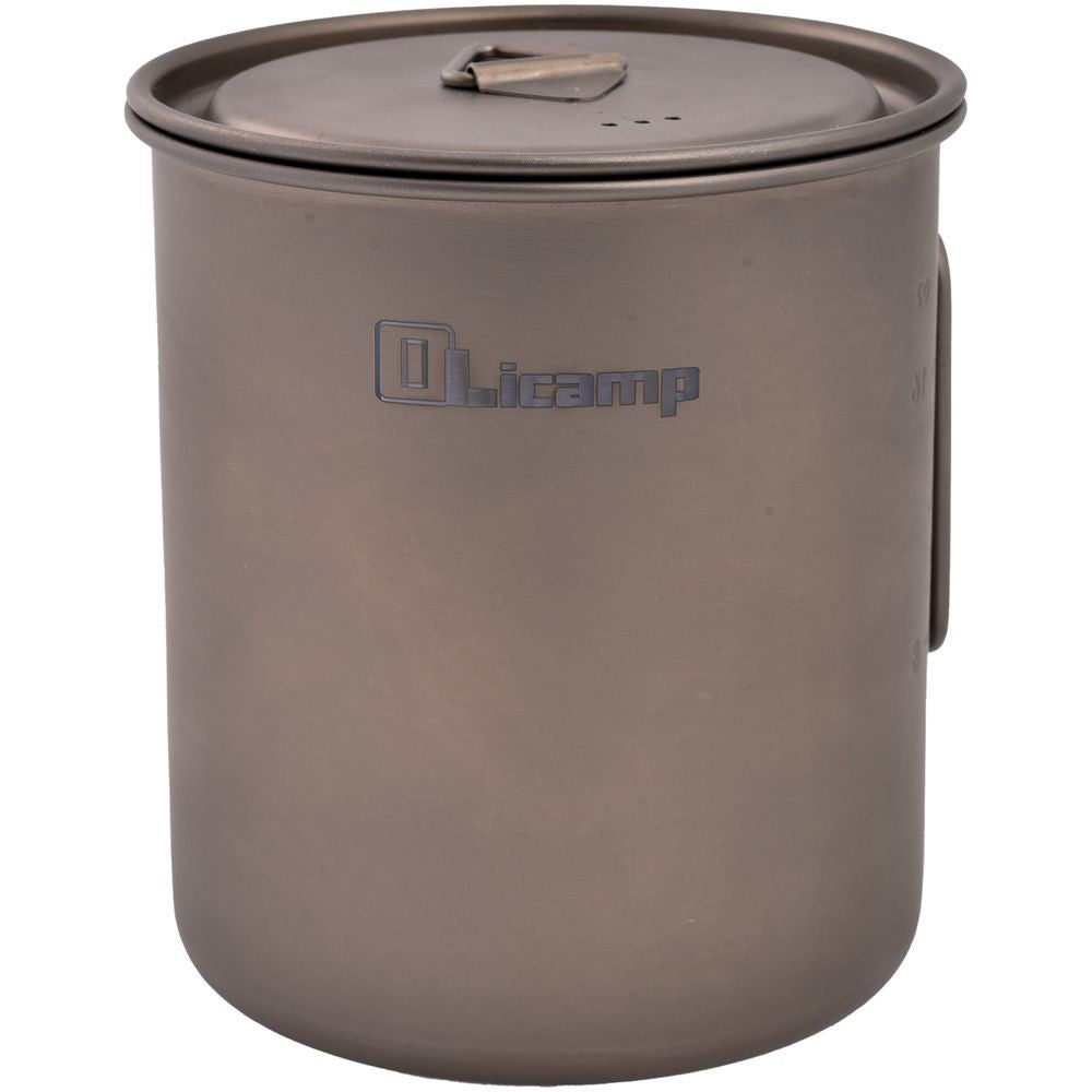 Olicamp Space Saver Ultralight Titanium 750ml Mug w/Folding Handles, Lid, & Bag