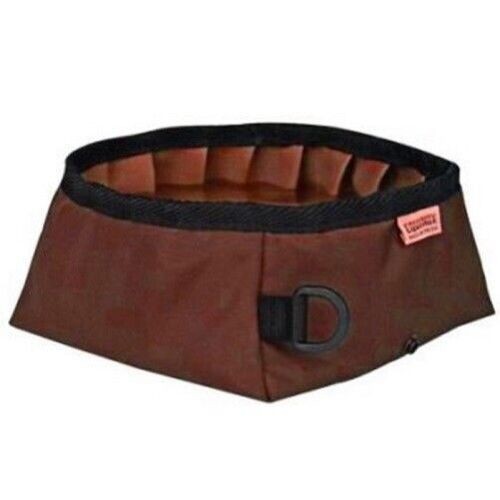 NEW Equinox Buddy's Travel Dog Bowl Water Basin Storage Burgundy Red MFG915