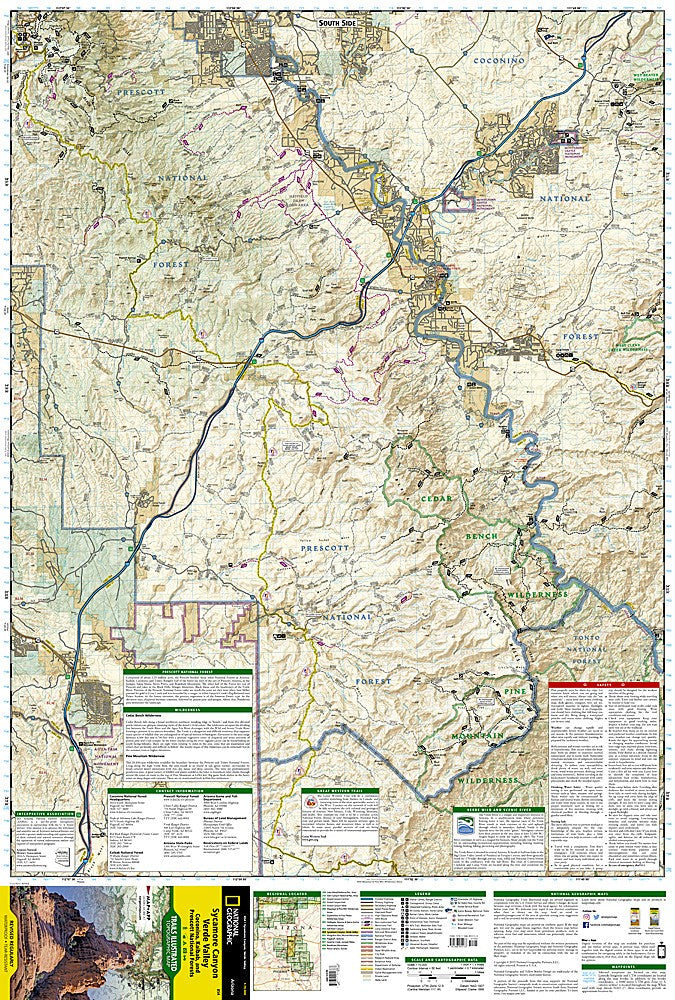 Prescott National Forest AZ Waterproof Map Bundle Pack Hiking Camping