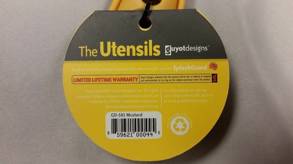Guyot Designs Mealgear Utensils 5-In-1 Spoon-Fork-Knife-Spatula-Spreader Yellow