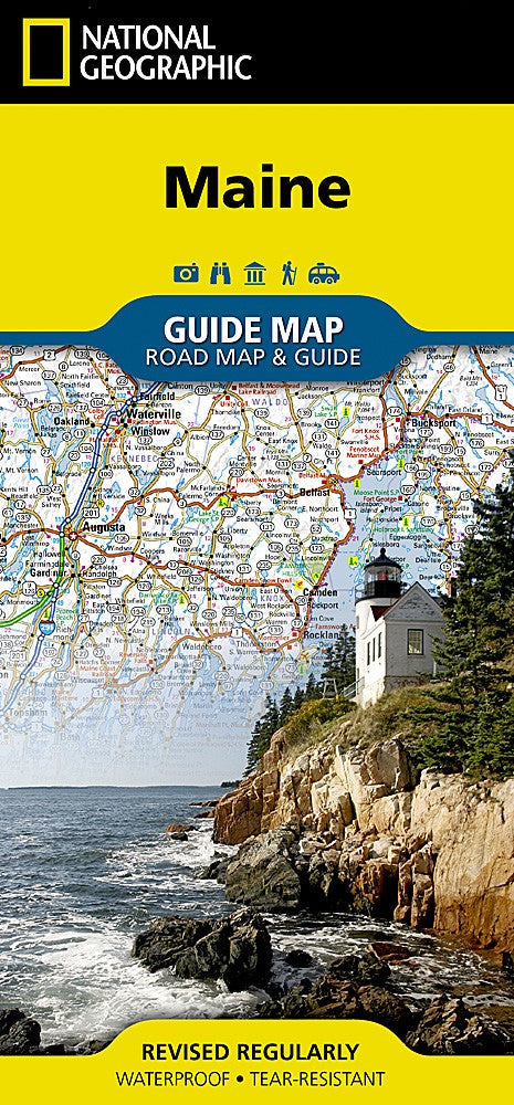 Maine ME Road Map Travel Guide Waterproof Topographic Camping Hiking Outdoor
