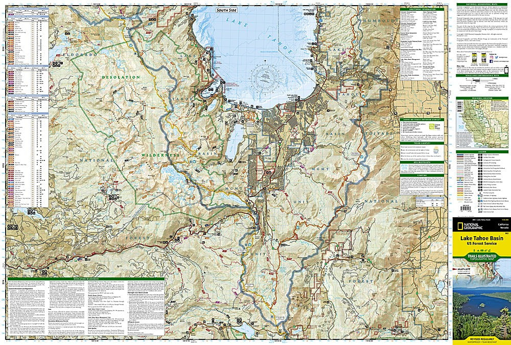 Eldorado National Forest CA Waterproof Map Bundle Pack Hiking Camping