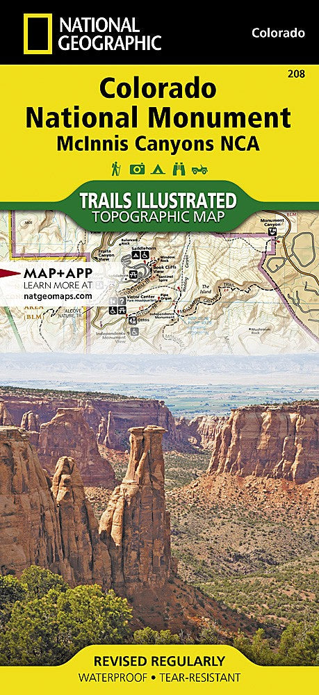 Colorado National Monument Waterproof Topo Map Hiking Camping Trail #208