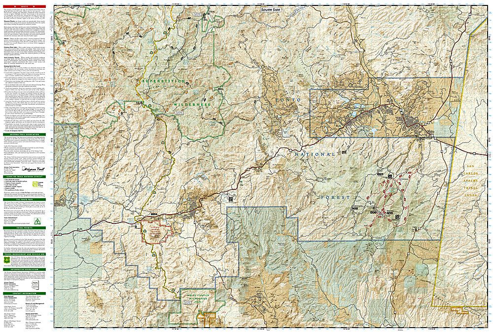 National Geographic Trails Illustrated Map 853 â€“ Arizona Salt River Canyon image 2