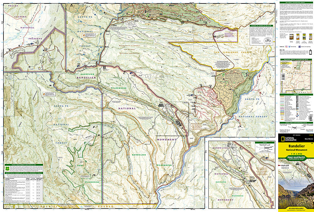 National Geographic Trails Illustrated NM Bandelier National Monument Map 209 image 1