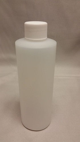 Cylinder Round Ultralight HDPE Plastic Storage Bottle w/Lid 8oz Natural image 0