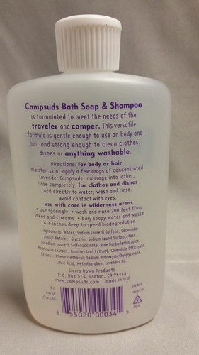 Sierra Dawn Campsuds Camp Soap 8oz Biodegradable Bath / Shampoo Lavender image 2