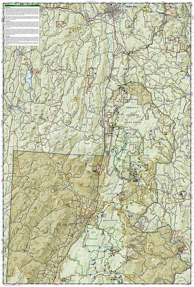 National Geographic Trails Illustrated VT Green Mountains Nat Forest S Map 748 image 2