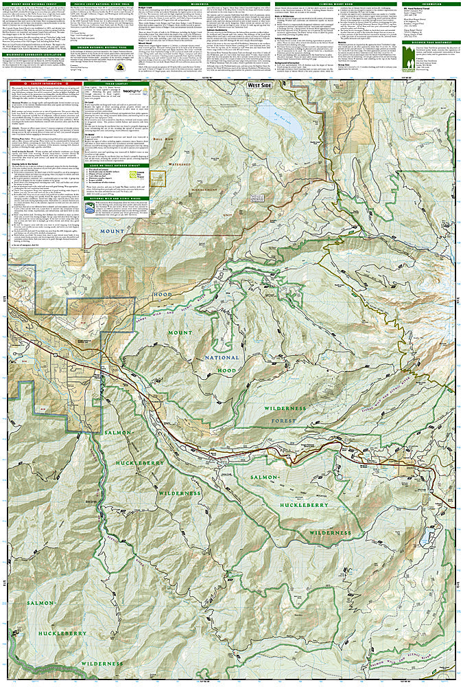 National Geographic Trails Illustrated Oregon Mount Hood Wilderness Map 321 image 2