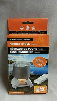 Esbit Folding Pocket Stove w/6 Solid Fuel Tablets Ultralight/Tiny/Adjustable image 1
