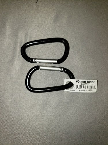 Liberty Mountain Multi-Biner 60mm (2.36") HA Aluminum Carabiners Black 2-Pack image 0