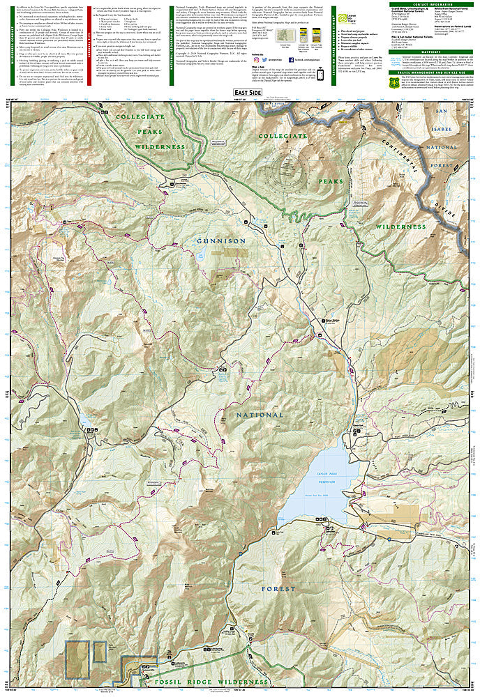 National Geographic Trails Illustrated Colorado Crested Butte Pearl Pass Map 131 image 2