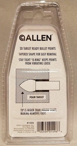 Allen Fat Belly Bullet Points 125 Grain 11/32" - 6 Pack Archery Tips image 3
