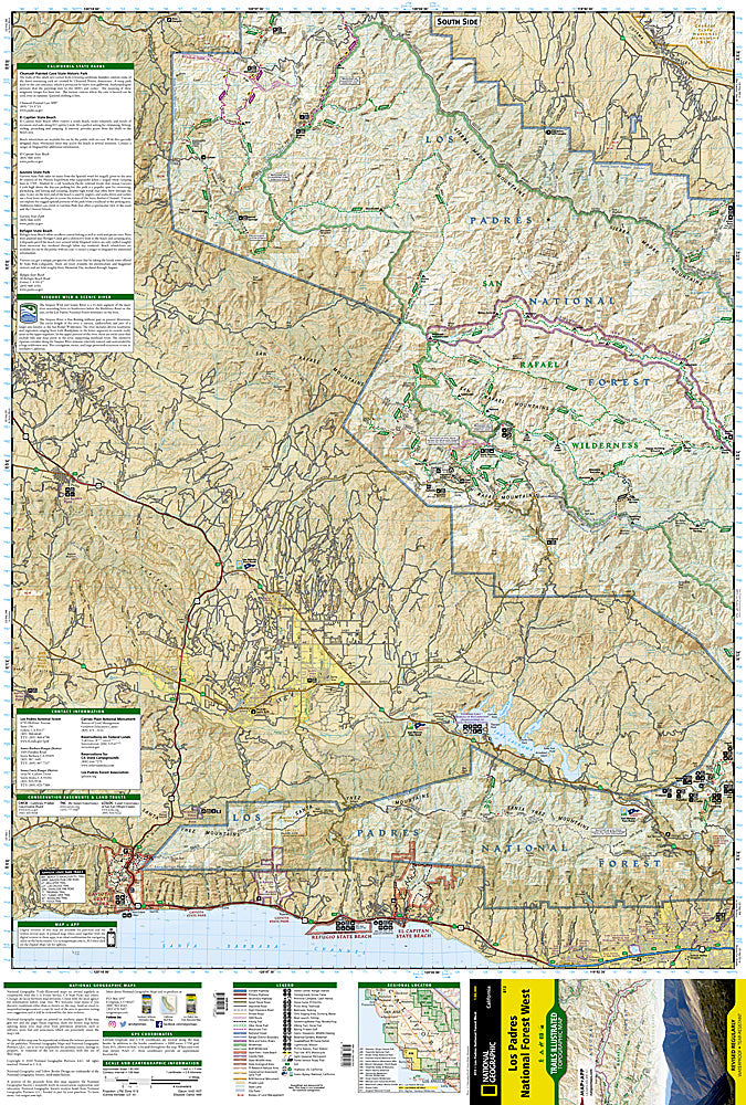 National Geographic Trails Illustrated CA Los Padres Nat Forest Map Pack Bundle image 5
