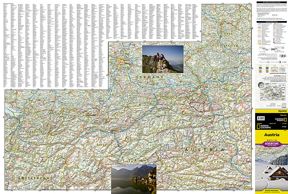 National Geographic Adventure Map Austria Europe AD00003319 image 1
