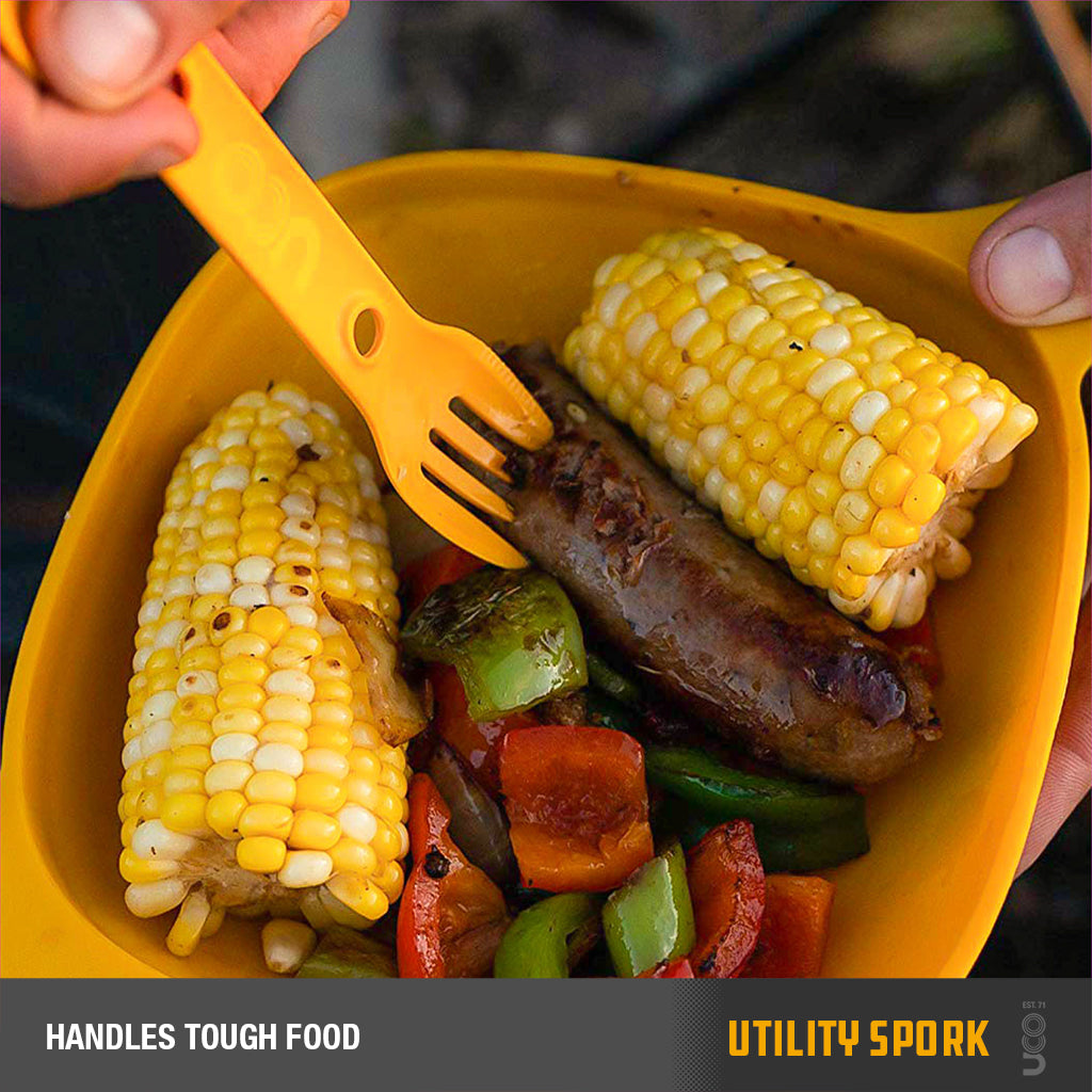 UCO Utility Spork 2-Pack - Teal & Orange - 3-in-1 Camping Utensil image 7