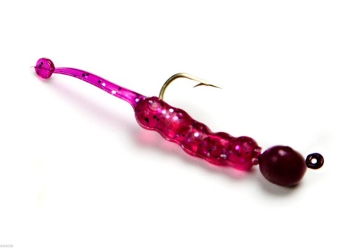 Celsius Ice Sprout 1/50 Jig head with Tail Purple CE-SPT50PUR Fishing Lure 3-PK image 0