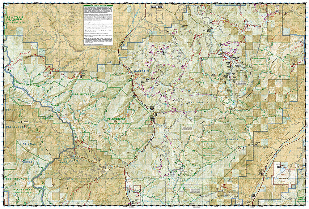 National Geographic Trails Illustrated MT Bozeman Big Sky Bridger Range Map 723 image 2