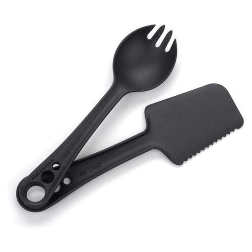 Guyot Designs Microbites Utensils 5-In-1 Spoon-Fork-Knife-Spatula-Spreader Black image 0