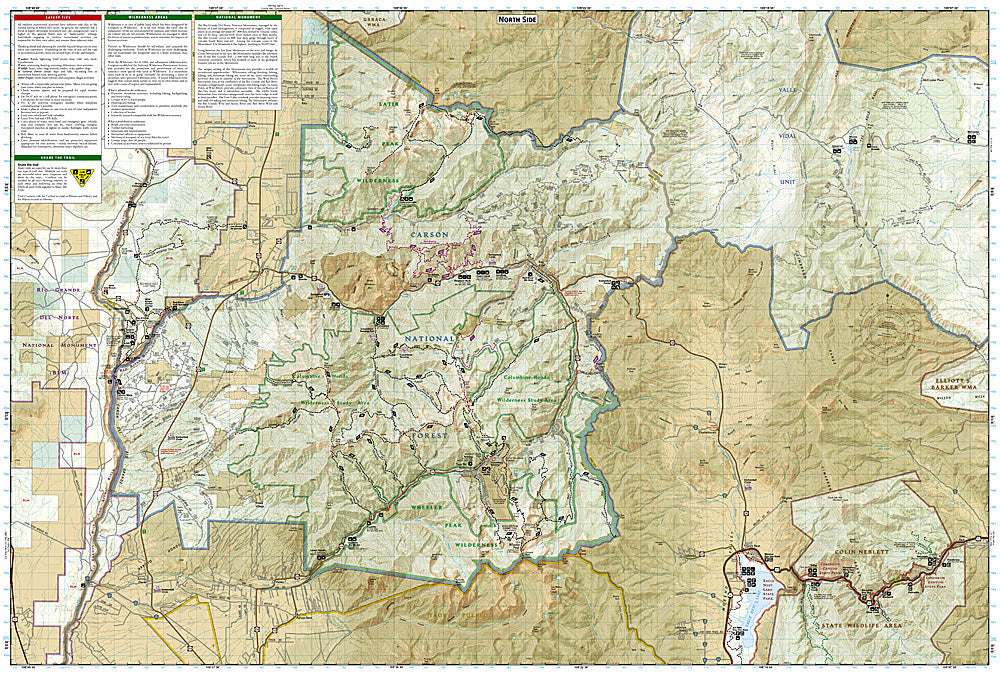 National Geographic Trails Illustrated New Mexico Taos Wheeler Peak Map 730 image 2