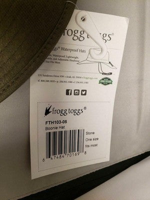 Frogg Toggs Waterproof Breathable Boonie Hat â€“ Stone/Gray Outdoor Fishing image 2