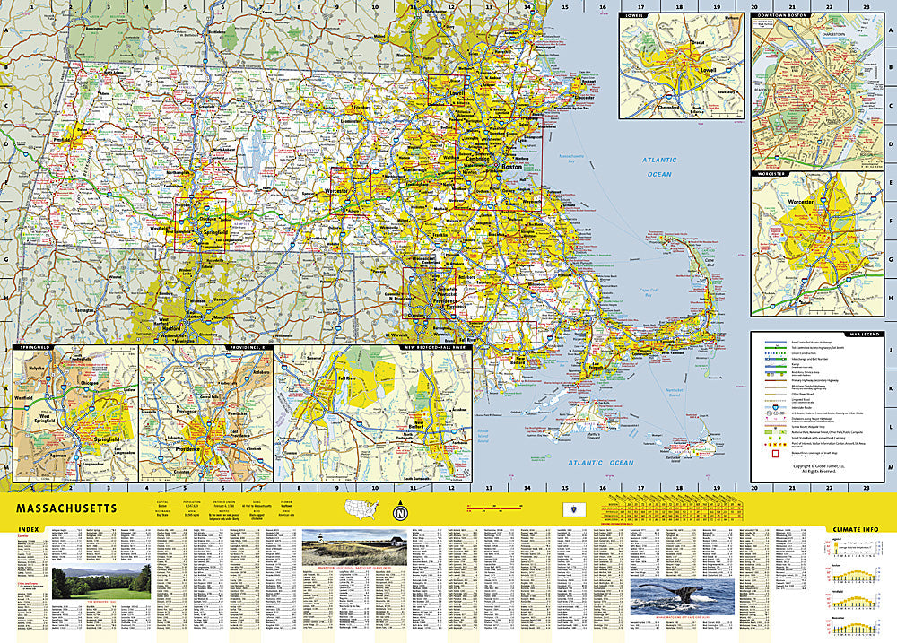 National Geographic GuideMap MA Massachusetts Road Map &amp; Travel Guide GM01020315 image 2