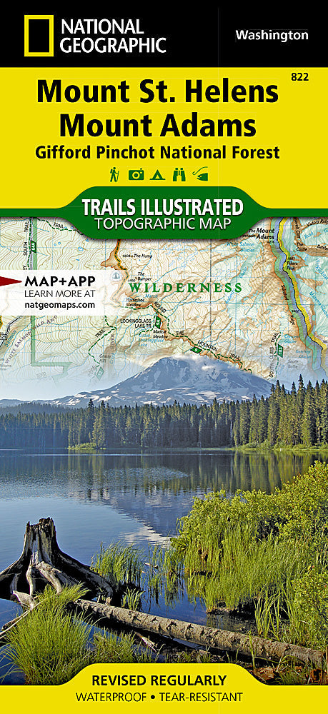 National Geographic Trails Illustrated WA Mt St Helens/ Mt Adams/Gifford Map 822 image 0