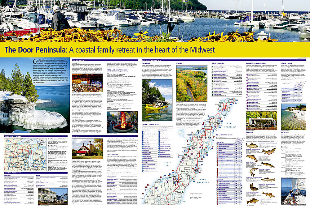 National Geographic Wisconsin's Door Peninsula Destination Touring Map image 2